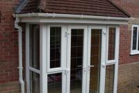 Porch with full height glass