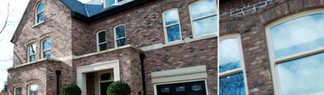 Cream PVC-u Vertical Sliding Sash Windows With Arched Heads