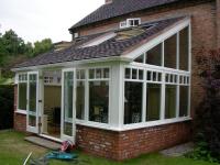 Lean-to extension with tiled roof