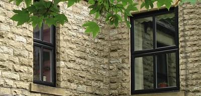 Black PVC-u Replica Sash Windows