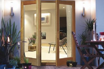External oak timber French doors