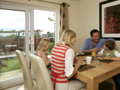 Standard white PVC-u patio doors