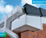 White gutters, fascias and down pipes