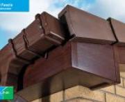 Rosewood roof-line with ogee gutter